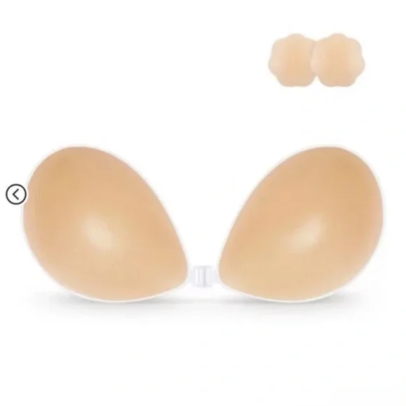 falorda open chic set silicone strapless adhesive bra Size D - Picture 2 of 8